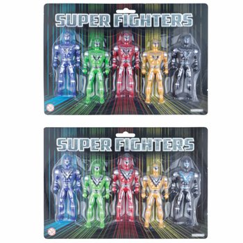 SUPER FIGHTERS - 5 Akcionih Figura na Kartici (6 kom.)