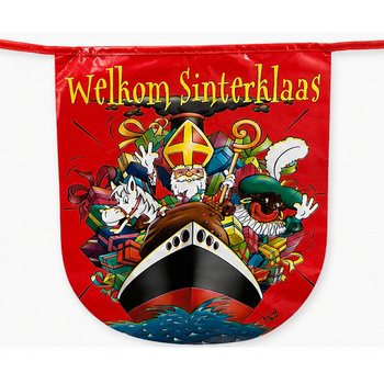 SINTERKLAAS - ZASTAVICE &bdquo;WELKOM SINTERKLAAS&rdquo; - DUŽINA: 10 Metara (6 kom.)