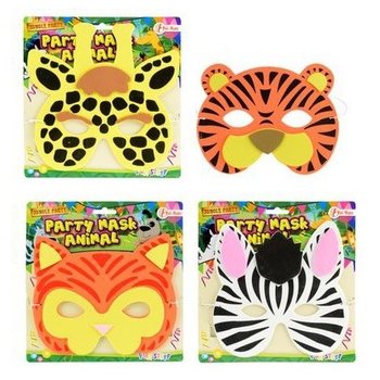Penaste Maske Životinja na Kartonu (18 kom.) - Sortirano
