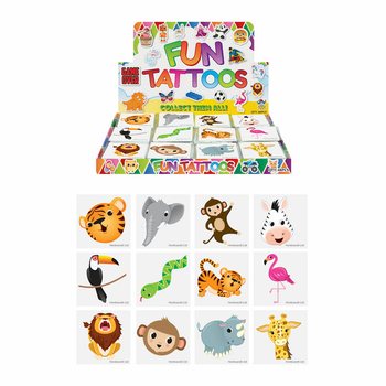 FUN TATTOO - DŽUNGLA ŽIVOTINJE - DISPLAY (48x12 komada)