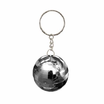Privesci za ključeve Disco kugla Srebrni (Set od 12)