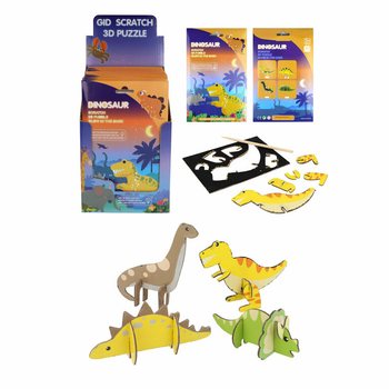 SCRATCH 3D Dinosaurusi Slagalice - Display (18 komada)