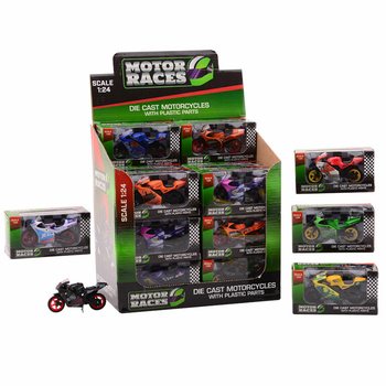 SUPER SPORT MOTOCIKL DIE CAST, RAZMERA 1:24 U DISPLEJU (24 kom.)