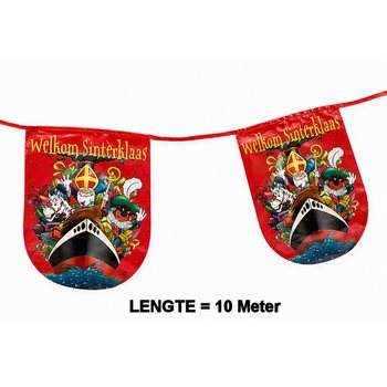 SINTERKLAAS - ZASTAVICE &bdquo;WELKOM SINTERKLAAS&rdquo; - DUŽINA: 10 Metara (6 kom.)