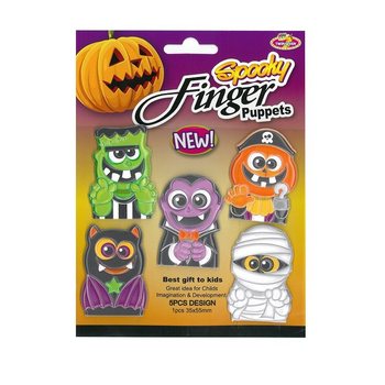 HALLOWEEN 5x STRAŠNE PRSTNE LUTKE NA KARTICI (48 kom)