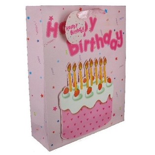 Poklon kesa Happy Birthday Roze (12 kom.)