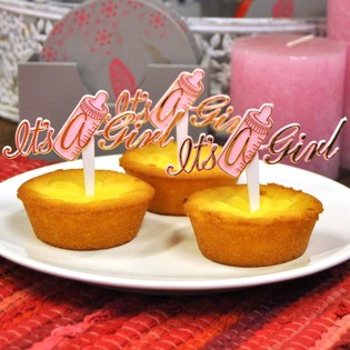 Ukrasi za Cupcakes Rođenje - It's a Girl (12 kom.)