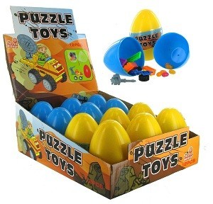 KOCKE ZA SLAGANJE SA BOMBONAMA U JAJETU (12 kom.)