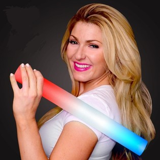 LED Svetleći &Scaron;tapići od Pene - Crveno/Belo/Plavo (24 kom)