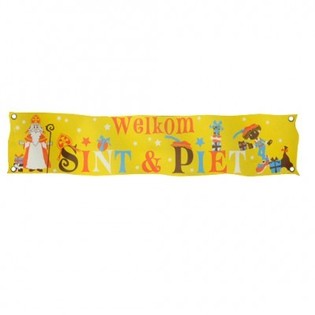 BANER DOBRODO&Scaron;LICE SINTERKLAAS & PIET XXL 300 X 60 CM (7 kom.)