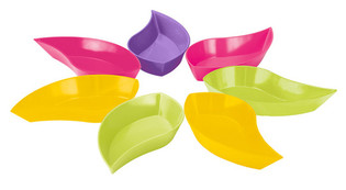 Zak! Designs Set činija za grickalice Flora listovi, 7 delova (1 set)