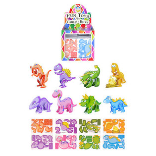 Mini 3D Dinosaurusi Puzzle u Displeju (144 kom.)