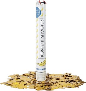 Top sa konfetama Banana &ndash; Boja: žuta - 40 cm - party popper (10 kom.)