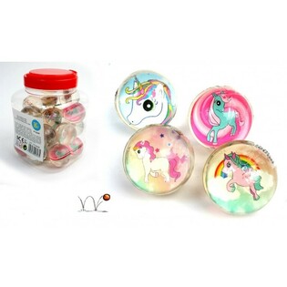 UNICORN loptice skočice, 4,3 cm, u posudi (24 kom.)