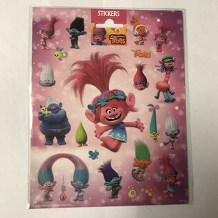 VELIKI LISTOVI NALEPNICA TROLLS, 20x16 cm (10 kom.)