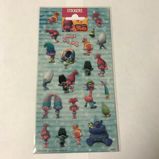 List sa nalepnicama: TROLLS, 20 x 10 cm (10 kom.)