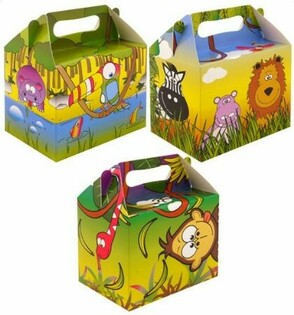 Kutija za dečiji meni &ndash; Džungla &ndash; 14 x 9,5 x 18 cm (12 kom.)