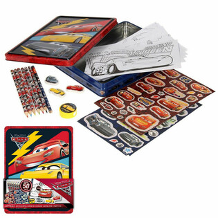 DISNEY CARS 3D Set za Kreativno Crtanje u Metalnoj Kutiji (12 kom.)