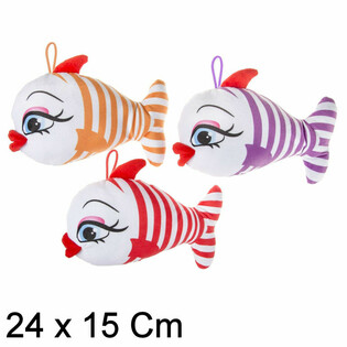 Pli&scaron;ana Vesela Riba sa Velikim Usnama - 24 cm - Mix (12 kom)