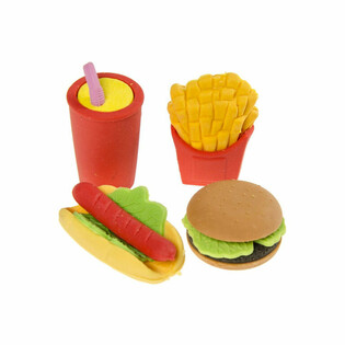 4-delni Set Gumica Fast Food (Displej kutija 12x)