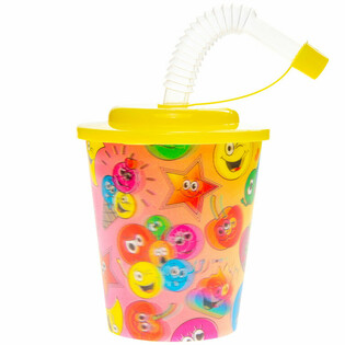 Ča&scaron;a sa slamčicom / Ča&scaron;a za sladoled &ndash; Smiley, 250 ml (12 kom.)