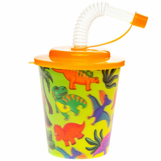 Ča&scaron;a Dinosaur za piće/sladoled sa slamkom - 250ml (12 komada)