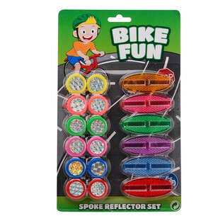 BIKE FUN - 18-delni Set Katadioptera za Žbice Bicikla na Kartonu (1 kom.)