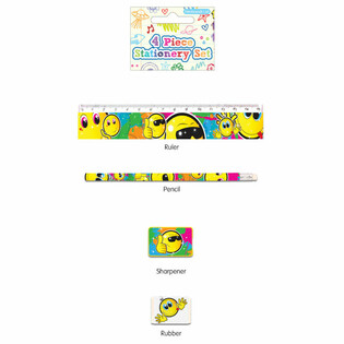 4-DELNI SMILEY SET PISAĆEG PRIBORA (24 kom.)