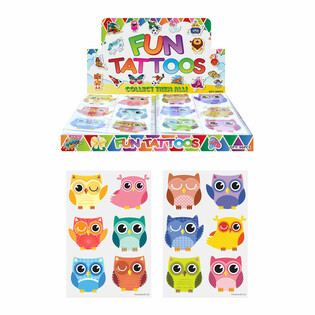 Fun Tattoos Sova - Display (96 Komada)