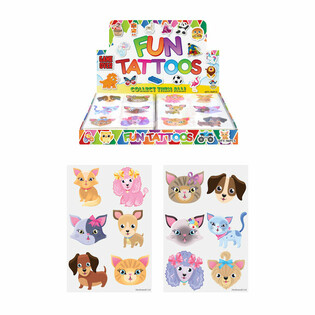 Fun Tattoos: Mačke i psi (Display od 96 komada)