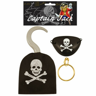Piratski Set - Kuka, Povez za Oko i Minđu&scaron;a (12 komada)
