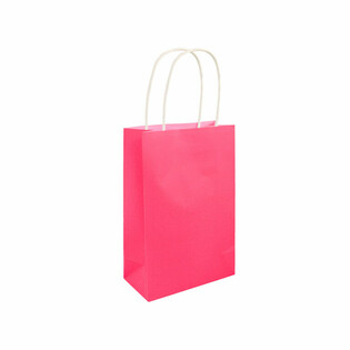 Papirna Kesa sa Ručkama - 14x21x7cm - Boja: NEON ROZE (24kom)