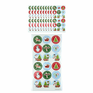 Božićne Fun Nalepnice - 10 Listova, svaki 18 Nalepnica
