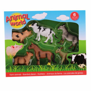 ANIMAL WORLD - SET IGRAČAKA SA 6 FIGURICA ŽIVOTINJA SA FARME (1 kom.)