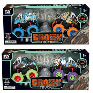 Set od 2 Monstertruck Dinosaurusa na Frikciju u Luksuznoj Kutiji - Mix