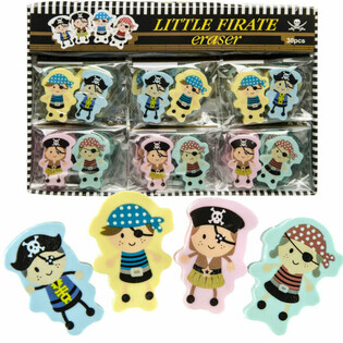 Set gumica za brisanje figurice pirati - 2 komada u displeju