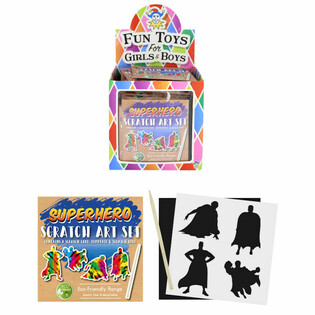 Ekolo&scaron;ki Magični Papir za Struganje Superheroji Display (108 kom.)