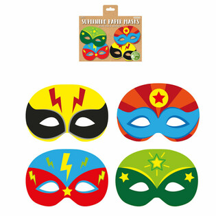 ECO FRIENDLY - PAPIRNE MASKE SUPERHEROJI (Pakovanje od 12 kom.)