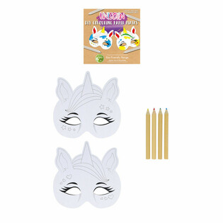 ECO FRIENDLY - Oboji sopstvene maske jednoroga (12 setova)