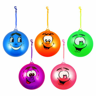 Smiley Face Bungee lopta sa elastičnim kanapom &Oslash; 23 cm (24 kom.)