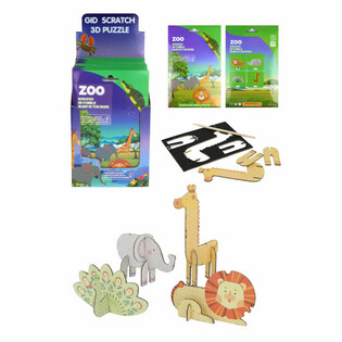 3D Grebalica Puzzle Životinje iz Zoo vrta (Display 18 komada)