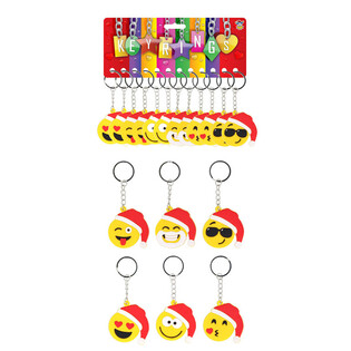 BOŽIĆNI SMILEY PRIVESCI ZA KLJUČEVE (12 kom.)