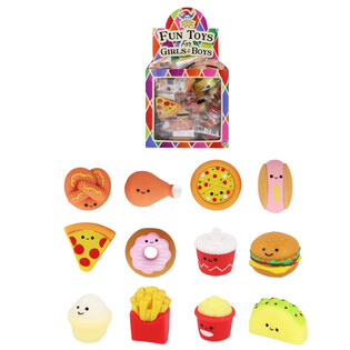 Squishy Fast Food Igračke za Tombolu - u Displeju (60 kom.)