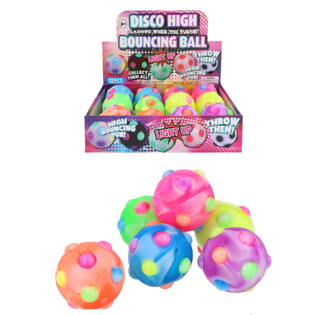 Svetleća Disco Loptica Skočica - 6cm - Displej 12 kom.