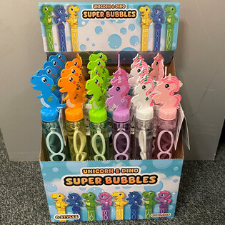 &Scaron;tapići za mehuriće Jednorog i Dinosaur - 120ml - 24 kom