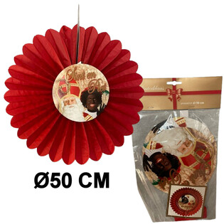 UKRASNA LEPEZA SINTERKLAAS &Oslash;50 CM - NA RASKLAPANJE (6 kom.)