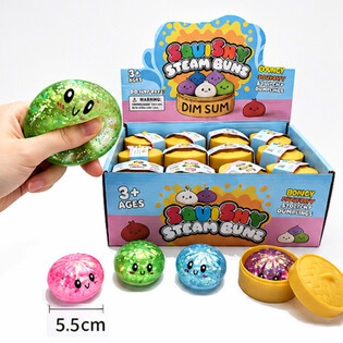 RAGE - Squishy GLITTER knedle (Dumplings) MALE (5.5 x 5.5 x 3 cm) - Viral 2026 Fidget Toy (24 kom.)