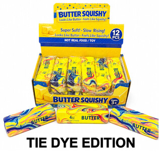 RAGE - SQUISHY BUTTER / MASLAC - MODEL: TIE DYE - SLOW RISING - Dim. 13x4x4 cm - U DISPLAYU (12 kom.)