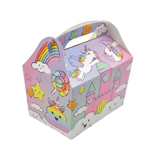 KUTIJA ZA DEČIJI MENI MODEL: JEDNOROG / UNICORN - Dim. 18.5x12x19 CM - FOODBOX (24 kom.)