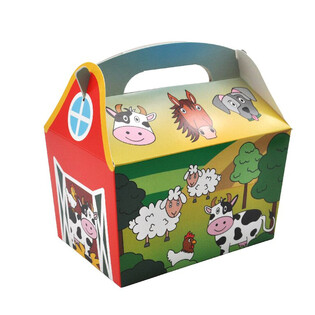 KUTIJA ZA DEČIJI MENI MODEL: DOMAĆE ŽIVOTINJE - Dim. 18.5x12x19 CM - FOODBOX - KIDSBOX (24 kom.)